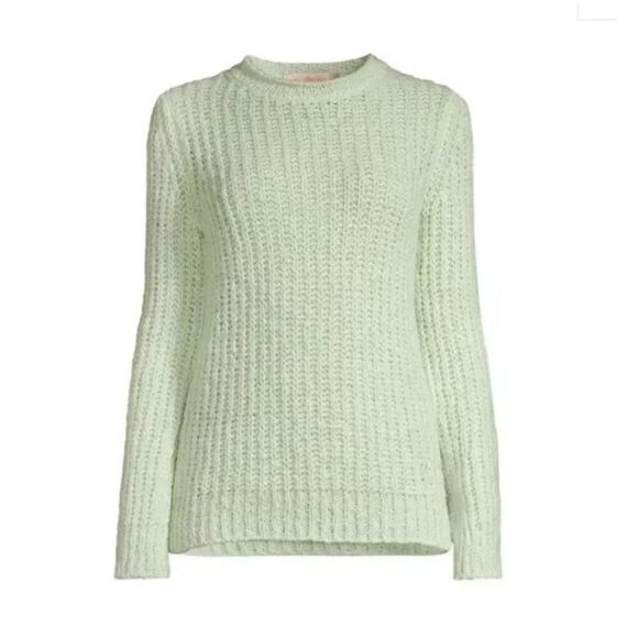 TORY BURCH Wool-Blend Knit Sweater - Icy Mint $398 size M...